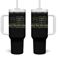 Best Dog Dad Ever Tumbler With Handle Camo American Flag USA Fathers Day Gift for Dog Lovers - Wonder Print Shop