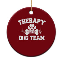 Personalized Therapy Dog Team Ceramic Ornament Custom Name - Wonder Print Shop
