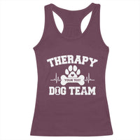 Personalized Therapy Dog Team Racerback Tank Top Custom Name - Wonder Print Shop