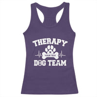 Personalized Therapy Dog Team Racerback Tank Top Custom Name - Wonder Print Shop