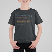 Personalized Therapy Dog T Shirt For Kid Retro Custom Name Pet Partners - Wonder Print Shop