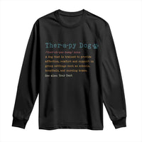 Personalized Therapy Dog Long Sleeve Shirt Retro Custom Name Pet Partners - Wonder Print Shop