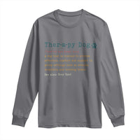 Personalized Therapy Dog Long Sleeve Shirt Retro Custom Name Pet Partners - Wonder Print Shop