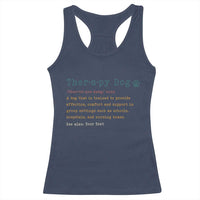 Personalized Therapy Dog Racerback Tank Top Retro Custom Name Pet Partners - Wonder Print Shop