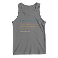 Personalized Therapy Dog Tank Top Retro Custom Name Pet Partners - Wonder Print Shop