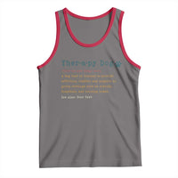 Personalized Therapy Dog Tank Top Retro Custom Name Pet Partners - Wonder Print Shop