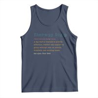 Personalized Therapy Dog Tank Top Retro Custom Name Pet Partners - Wonder Print Shop