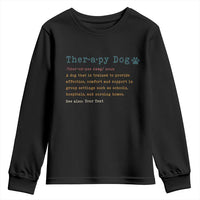 Personalized Therapy Dog Youth Sweatshirt Retro Custom Name Pet Partners - Wonder Print Shop