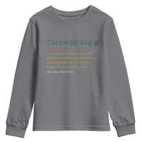 Personalized Therapy Dog Youth Sweatshirt Retro Custom Name Pet Partners - Wonder Print Shop
