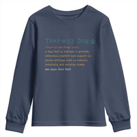 Personalized Therapy Dog Youth Sweatshirt Retro Custom Name Pet Partners - Wonder Print Shop