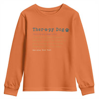 Personalized Therapy Dog Youth Sweatshirt Retro Custom Name Pet Partners - Wonder Print Shop