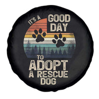 Dog Rescue Spare Tire Cover Retro Its A Good Day to Adopt Rescue Dog - Wonder Print Shop