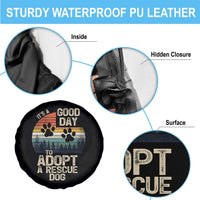 Dog Rescue Spare Tire Cover Retro Its A Good Day to Adopt Rescue Dog - Wonder Print Shop