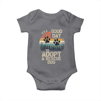 Dog Rescue Baby Onesie Retro Its A Good Day to Adopt Rescue Dog - Wonder Print Shop