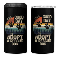 Dog Rescue 4 in 1 Can Cooler Tumbler Retro Its A Good Day to Adopt Rescue Dog - Wonder Print Shop