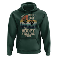Dog Rescue Hoodie Retro Its A Good Day to Adopt Rescue Dog - Wonder Print Shop