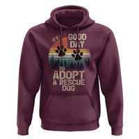 Dog Rescue Hoodie Retro Its A Good Day to Adopt Rescue Dog - Wonder Print Shop