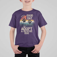 Dog Rescue T Shirt For Kid Retro Its A Good Day to Adopt Rescue Dog - Wonder Print Shop