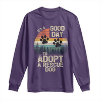 Dog Rescue Long Sleeve Shirt Retro Its A Good Day to Adopt Rescue Dog - Wonder Print Shop