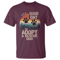 Dog Rescue T Shirt Retro Its A Good Day to Adopt Rescue Dog - Wonder Print Shop