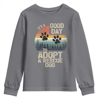 Dog Rescue Youth Sweatshirt Retro Its A Good Day to Adopt Rescue Dog - Wonder Print Shop