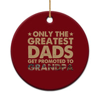 Greatest Dads Get Promoted To Grandpa Ceramic Ornament Retro American Flag Fathers Day New Grandpa Gift