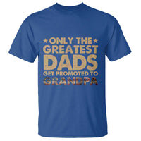 Greatest Dads Get Promoted To Grandpa T Shirt Retro American Flag Fathers Day New Grandpa Gift