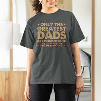 Greatest Dads Get Promoted To Grandpa T Shirt For Women Retro American Flag Fathers Day New Grandpa Gift
