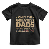 Greatest Dads Get Promoted To Grandpa Toddler T Shirt Retro American Flag Fathers Day New Grandpa Gift
