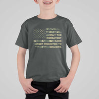 Greatest Dads Get Promoted To Grandpa T Shirt For Kid Retro Camo American Flag New Grandpa Gift