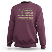 Greatest Dads Get Promoted To Grandpa Sweatshirt Retro Camo American Flag New Grandpa Gift