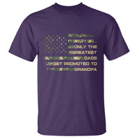 Greatest Dads Get Promoted To Grandpa T Shirt Retro Camo American Flag New Grandpa Gift