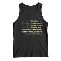 Greatest Dads Get Promoted To Grandpa Tank Top Retro Camo American Flag New Grandpa Gift
