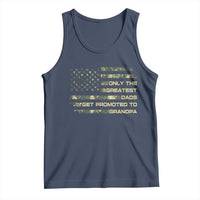 Greatest Dads Get Promoted To Grandpa Tank Top Retro Camo American Flag New Grandpa Gift