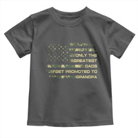 Greatest Dads Get Promoted To Grandpa Toddler T Shirt Retro Camo American Flag New Grandpa Gift