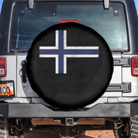 Norway Flag Spare Tire Cover Distressed Norwegian Norge Nordic Red White Blue Symbol