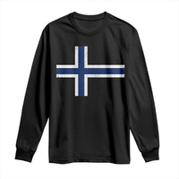 Norway Flag Long Sleeve Shirt Distressed Norwegian Norge Nordic Red White Blue Symbol