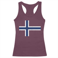 Norway Flag Racerback Tank Top Distressed Norwegian Norge Nordic Red White Blue Symbol