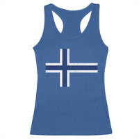 Norway Flag Racerback Tank Top Distressed Norwegian Norge Nordic Red White Blue Symbol