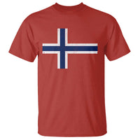 Norway Flag T Shirt Distressed Norwegian Norge Nordic Red White Blue Symbol