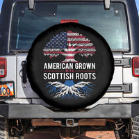 American Grown With Scottish Roots Spare Tire Cover Family Heritage USA Scotland Pride Gift