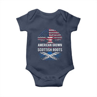 American Grown With Scottish Roots Baby Onesie Family Heritage USA Scotland Pride Gift