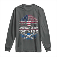 American Grown With Scottish Roots Long Sleeve Shirt Family Heritage USA Scotland Pride Gift
