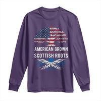 American Grown With Scottish Roots Long Sleeve Shirt Family Heritage USA Scotland Pride Gift