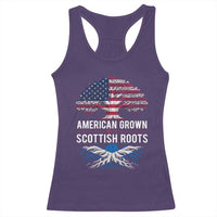 American Grown With Scottish Roots Racerback Tank Top Family Heritage USA Scotland Pride Gift