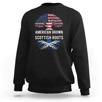 American Grown With Scottish Roots Sweatshirt Family Heritage USA Scotland Pride Gift