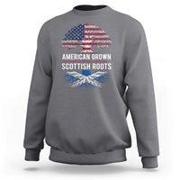 American Grown With Scottish Roots Sweatshirt Family Heritage USA Scotland Pride Gift