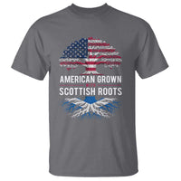 American Grown With Scottish Roots T Shirt Family Heritage USA Scotland Pride Gift