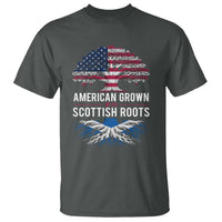 American Grown With Scottish Roots T Shirt Family Heritage USA Scotland Pride Gift