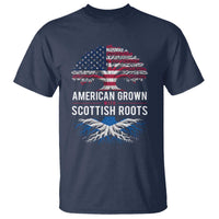 American Grown With Scottish Roots T Shirt Family Heritage USA Scotland Pride Gift
